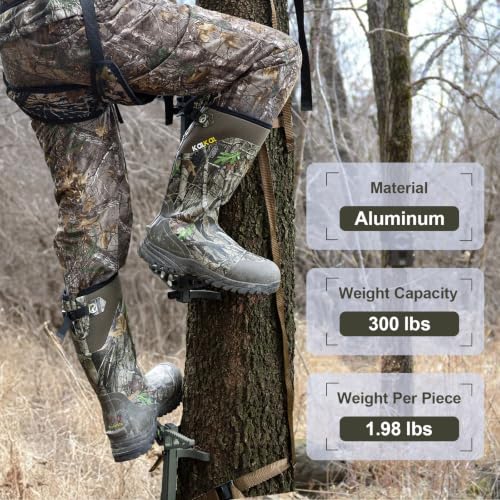 Image of Kalkal 20 inch Aluminum Tree Stand Climbing Sticks for Saddle Hunting -4 Pack