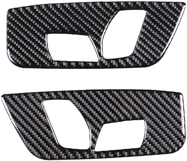 Compatible with BMW 5 Series G30 2018-2022 Carbon Fiber Car Styling Car Seat Adjustment Switch Button Box Sticker Car Accessories