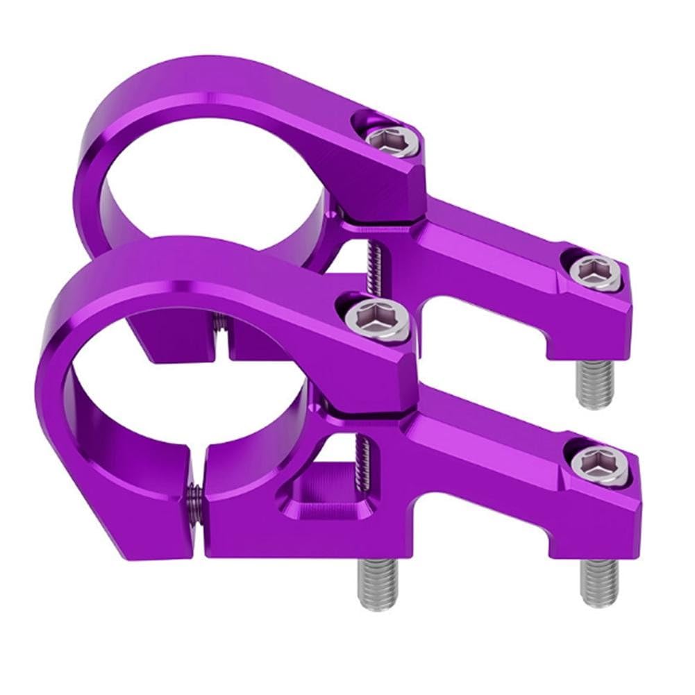 Potence double fourche CNC 31.8mm en alu 6061 argenté pour VTT de descente