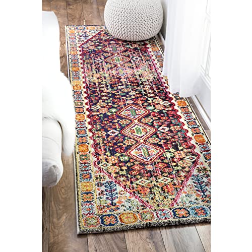 nuLOOM Erline Colorful Bohemian Runner Rug, 2' 6