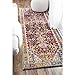 nuLOOM Meadow Vintage Vibrant Runner Rug, 2' 6" x 8', Black