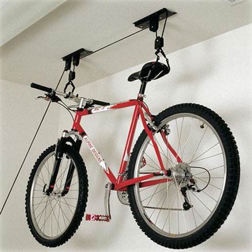 50lb (20kg) Bicycle Pulley Hoist Bike Lift Cycle Home Garage Storage Rack by Fifth Gear