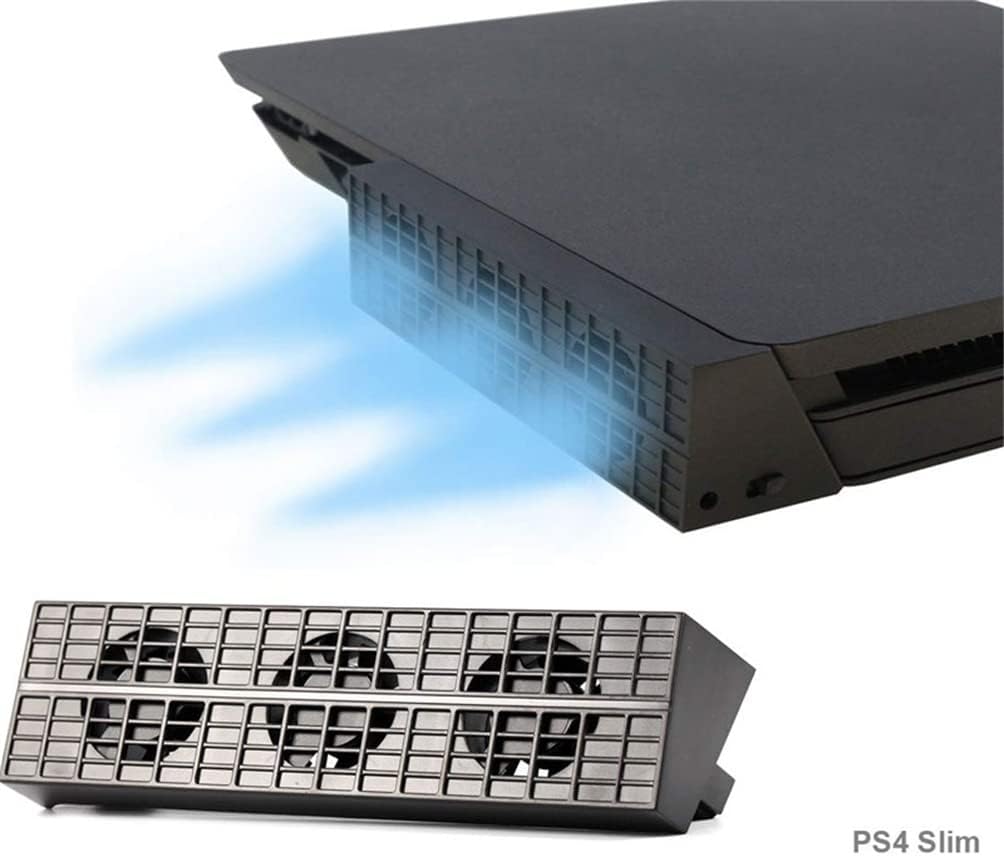 Cooling Fan Temperature Control Cooler Game Accessories Compatible for Sony PS4 Slim Game Console