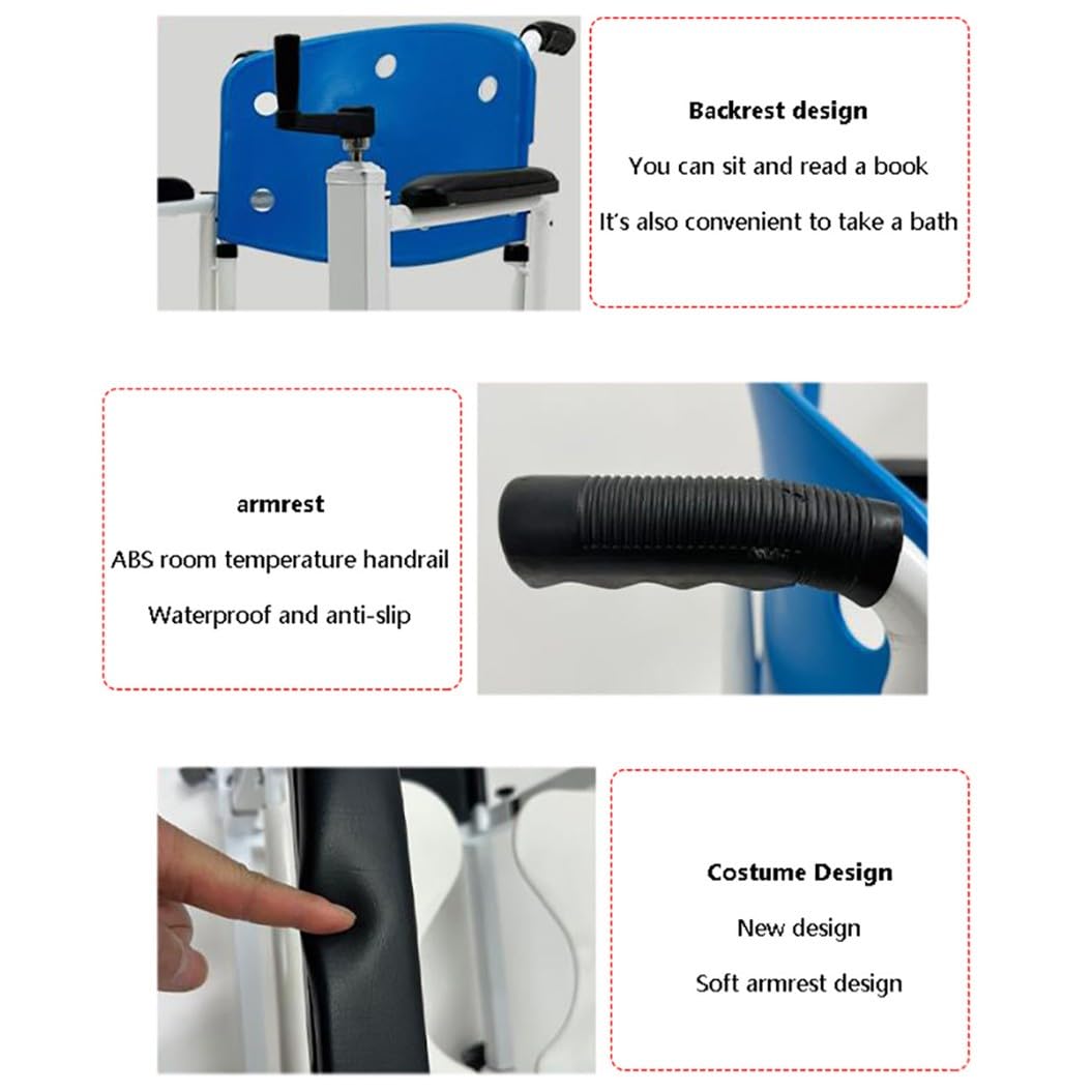 Silla de ruedas elevadora de pacientes,silla de ducha con elevador de transferencia,gruas para personas mayore,Elevador de pacientes con elevación manual,grua enfermos A
