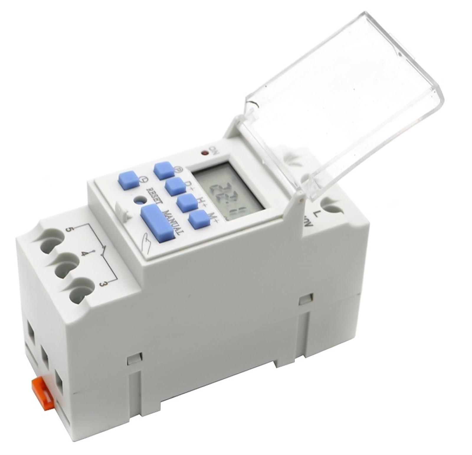Minuterie numérique programmable hebdomadaire rail Din 230V