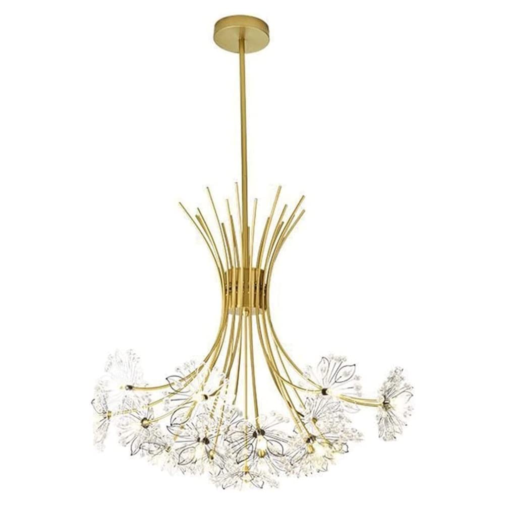 SYAXVOM Ceiling Lights Pendant Lighting Fixtures Light Luxury Crystal Chandelier Dandelion Fireworks Flower Shape Hanging Compatible with Living Roo