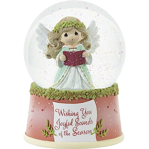 Precious Moments 231104 Wishing You Joyful Sounds of The Season Annual Angel Resin/Glass Musical Snow Globe