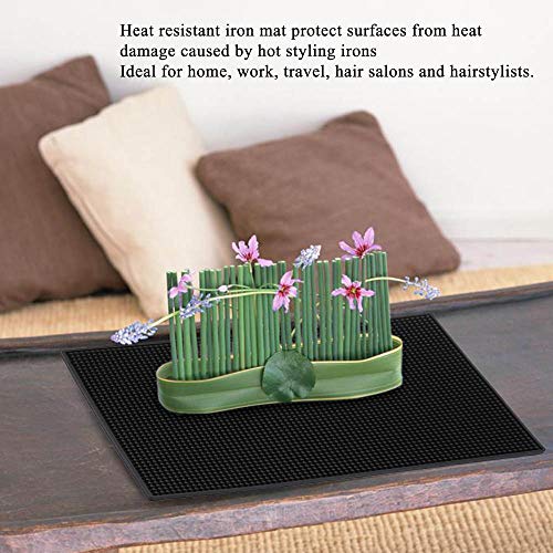 Andoer Tapete resistente ao calor de silicone Tapete anti-calor para alisador de cabelo Ferramentas