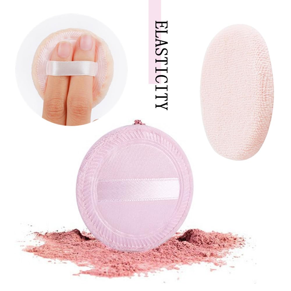 Zopseet 5 Pcs Makeup Powder Puff Washable Cotton Powder Puff Round Powder Puff for Loose Powder Mineral Powder Body Powder Powder Foundation - Image 3