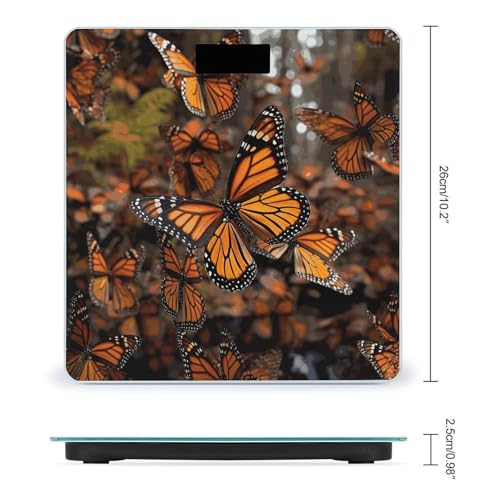 Báscula digital de baño con pantalla LCD grande y vidrio templado miniatura 2