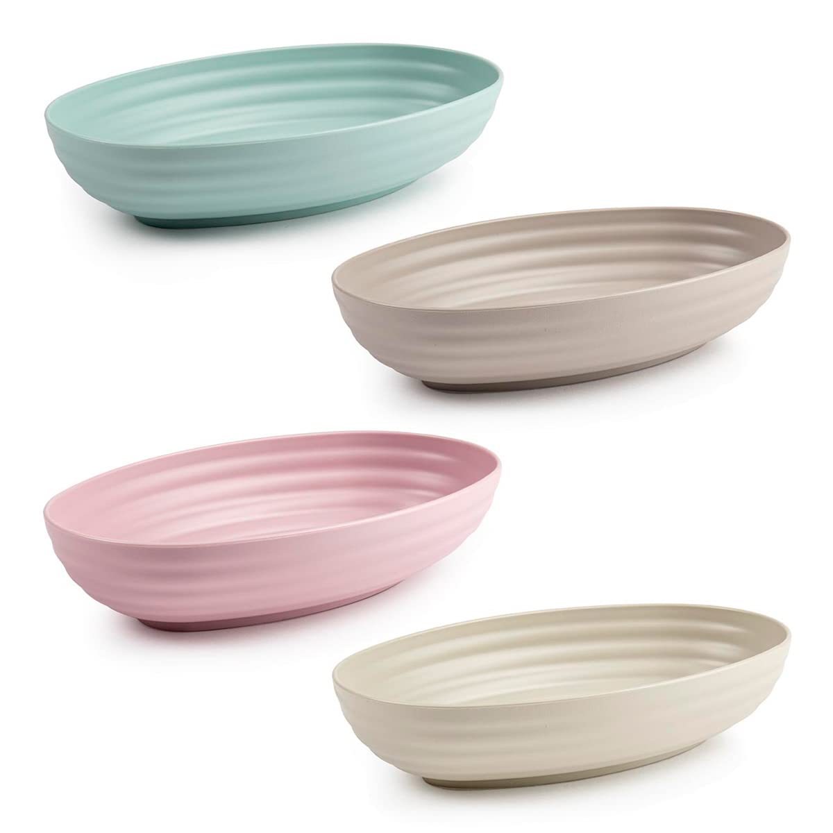 Plateau Antidérapant En Plastique 68x27cm Ovale Marron