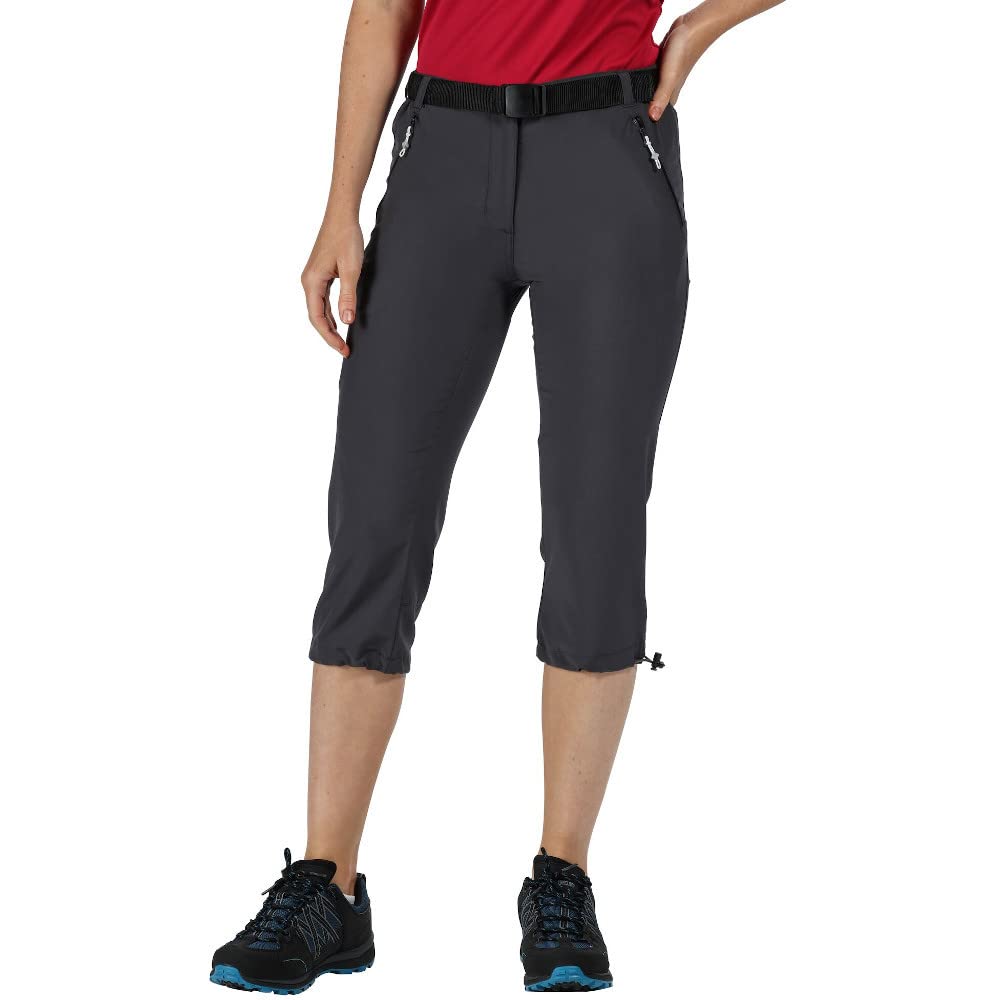 Regatta Womens Xert Stretch Capris Light Shorts Seal Grey , 12 UK