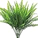 Bird Fiy 4Pcs Artificial Boston Fern Bush Plant Shrubs Greenery Bushes Indoor Outside Home Garden Office Verandah Wedding Decor