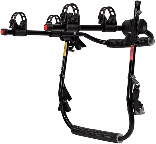 Suporte bike para 2 Bicicletas, Fixação no Porta-Malas, Estrutura em Aço, Preto