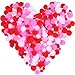 Sumind 300 Pieces Assorted Pom Poms Fluffy Pom Balls Small Craft Pompoms for DIY and Decorations, 3 Sizes (Red, White, Pink)