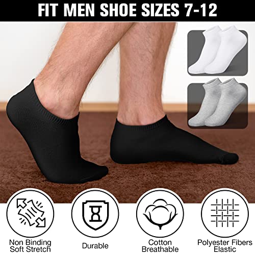 Geyoga 48 Pairs Men Cushion Ankle Socks, Comfortable Breathable Low Cut Casual Socks for Sports2