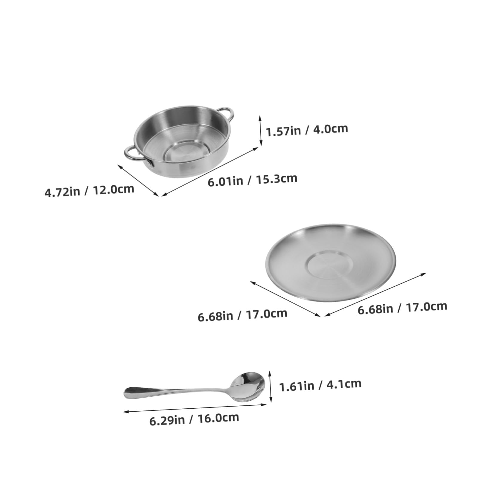 CIYODO 1 Set Tea Cup: Stainless Cups with Saucers Spoon - Dessert Serving Bowl for Afternoon Tea Service - Bridal Shower & Hotel Banquet Ware