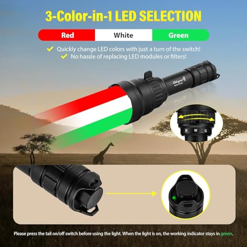 Image of KL62Plus 3-Color (Red,White,Green) Zoomable Night Hunting Light Kit