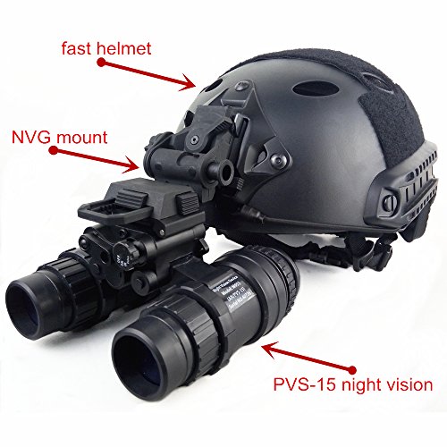 loglife Tactical Helmet Parts L4G24 NVG Mount 100% Plastic for PVS-15 PVS18 GPNVG18 Night Vision Cosplay No Function Black DE (Black)
