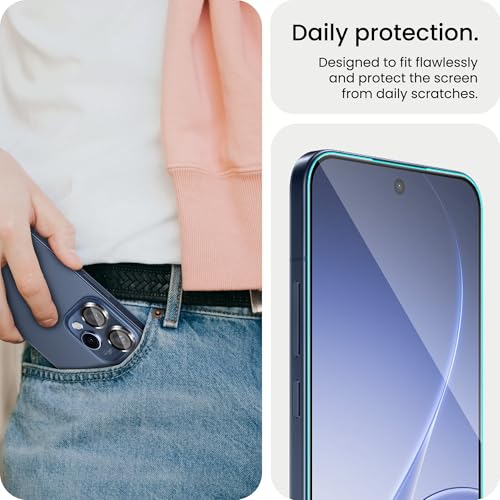 Image of ArmourPro Edge to Edge Tempered Glass for Oppo Reno 15 with Black Camera Ring Guard, 9H Screen Protector, Anti-Scratch, Anti-Fingerprint, Bubble-Free Installation Kit
