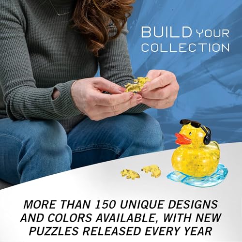 BePuzzled, Rock'n Duck (Yellow) Original 3D Crystal Puzzle, 45 Piece Brain Teaser, Collectible Display Puzzle for Kids & Adults Ages 12+ by Bepuzzled - Image 5