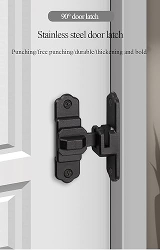 Miniatura 7 de Perno de torre, perno deslizante, cerradura de pestillo deslizante, pestillo de acero inoxidable de 90 grados, puerta curvada en ángulo recto, base