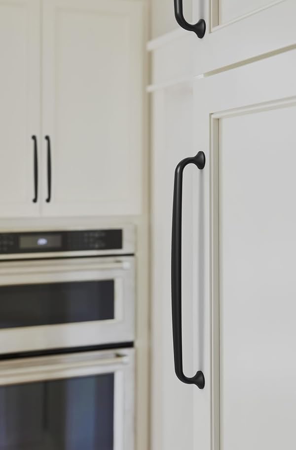 Amerock Renown 8-13/16 inch (224 mm) Center-to-Center Matte Black Cabinet Pull, BP36987FB by Amerock - Image 2