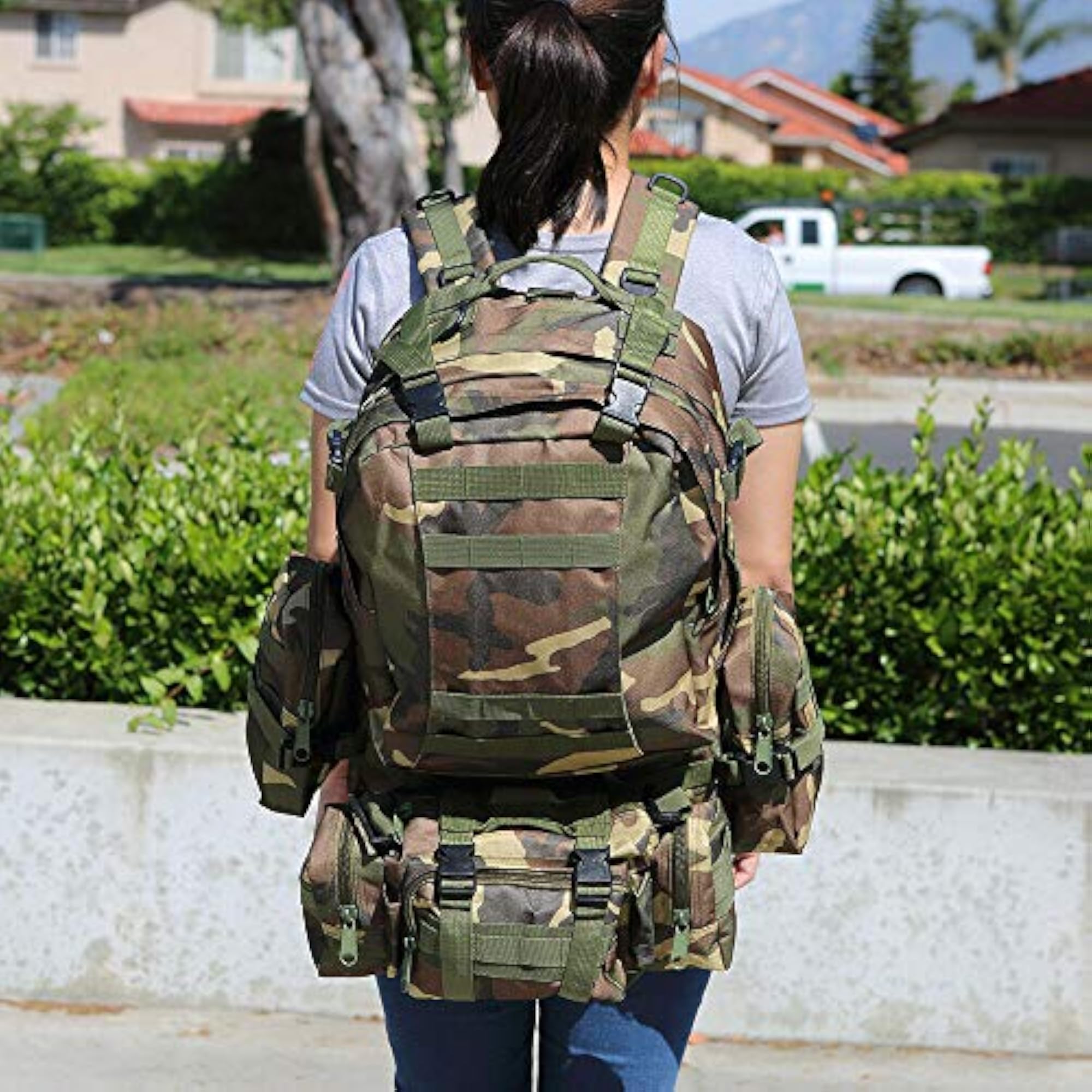 55L Military Tactical Bag for Camping and Hiking