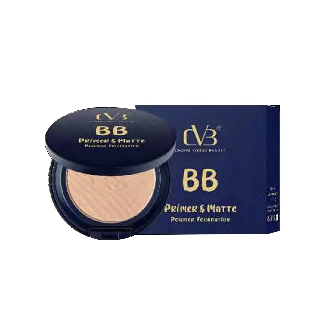 CVB B.B PRIMER & MATTE POWDER FOUNDATION Compact Single (Soft Ivory, Medium)