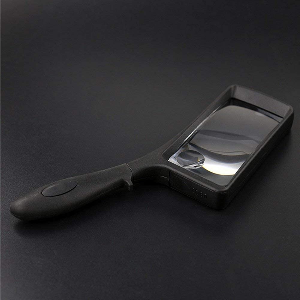 Magnifyiglasses Lenti di ingrandimento Lente di ingrandimento Portatile Magnifyiglass 2.5X 8X Doppia Lente HD Vecchio Readigift Lente di ingrandimento con Luce