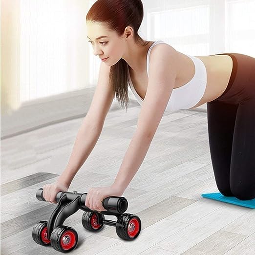 AB Roller Exerciser for Abdominal Exercise Training Wheel Automatic Rebound Workout Roller Wheel, Abdominal Workout Fitness Exercise Equipment.(multicolor)