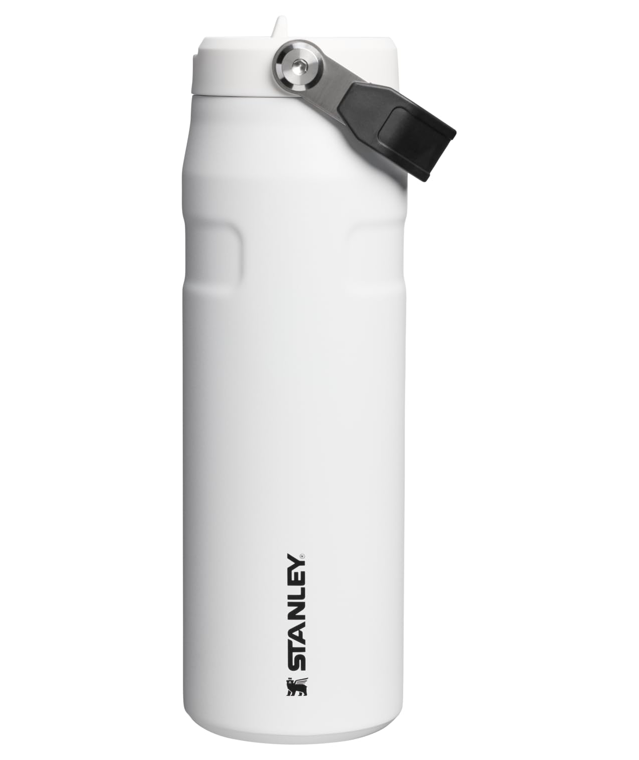 STANLEY IceFlow Flip Straw 2.0 Bottle, 24 oz, Chalk | Easy Carry Handle | Twist On Lid and Flip Up Straw | Lightweight Water Bottle | Insulated Stainless Steel | BPA-Free