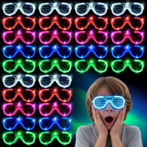 Lunettes lumineuses à LED clignotante pour rave club de danse