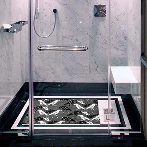 Tapis de bain antidérapant PVC baignoire ventouses et trous de drainage