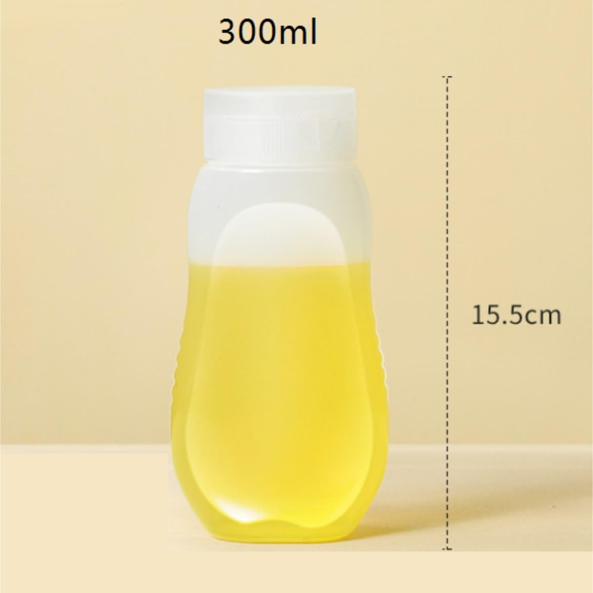 Squeeze Bottle, Bottiglia for Salsa Piccante con Tappo Ribaltabile Contenitore for Condimenti da Campeggio Bottiglia for Salsa Barbecue Confezione da 5 Maionese Olio(300ml)