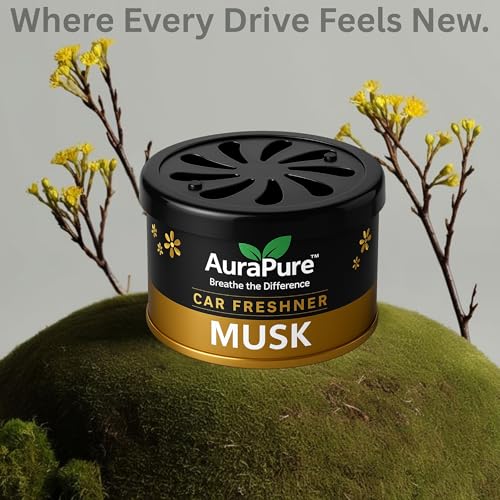 Image of 100g Musk Car Perfume Gel | Long-Lasting 40 Days Gel Air Freshener | Premium Musk Scent for Car Dashboard & Interiors | Leakproof Jar | Odour & Smoke Remover