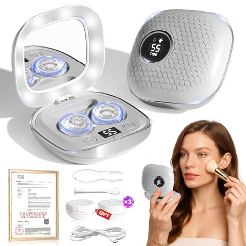 2025 Upgraded Ultrasonic Contact Lens Cleaner【50KHz Germany Super Motor】【Top1 Intelligent Chip-Smart Modes】 Gentle Cleaning & 99% Brightness, Portable Soft Contact Lens Care Tools Home Travel (Grey)