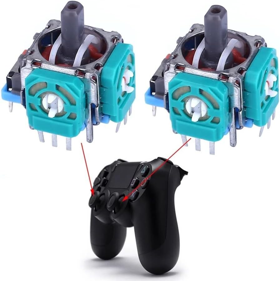 6 Controller Replacement Buttons 3D Analog Stick Sensor Module Thumb Stick for PS4 Gamepad Dualshock 4, Xbox Repair Wireless Controller