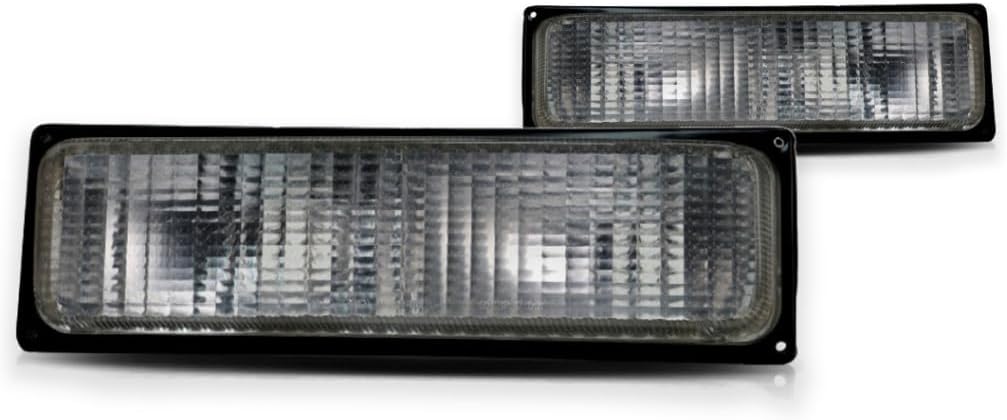 KarParts360 For 1990 1991 1992 1993 Chevy C1500/2500/3500 Parking/Signal Light Driver and Passenger Side Pair Composite For GM2521108, GM2520108 | 5975424, 5975423