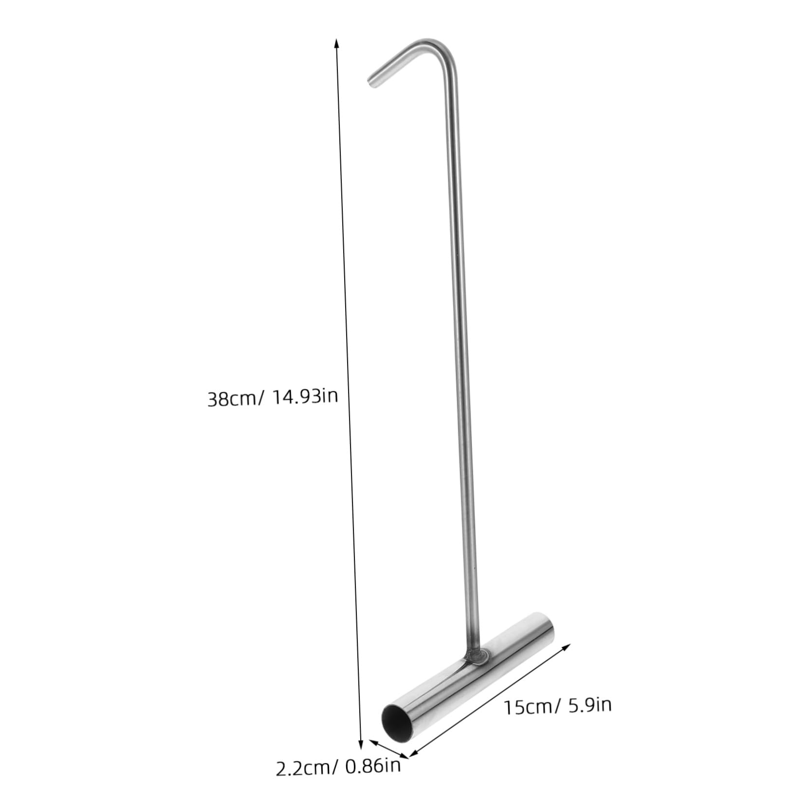 KOMBIUDA Ergonomic Handle T-Shape Hook Manhole Cover Lifting Tool for Convenient Transport and Lifting