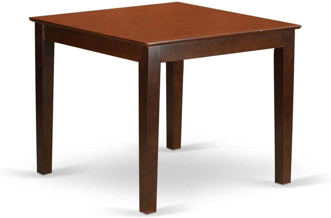 HomeStock 5 Piece Dining Set Includes a Square Dinner Table and 4 Kitchen Dining Chairs, 36x36 Inch,Mahogany