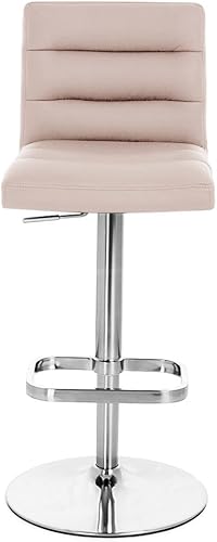 Miniatura 21 de Zuri Furniture Lush - Taburete giratorio sin brazos de altura ajustable con base de acero cepillado verde azulado,Azul oscuro,Verde