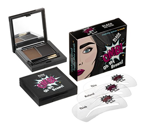 Eyebrow Powder Black combler sourcils clairsemés poudre noire mate
