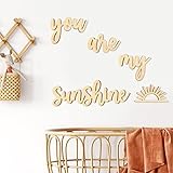 Xylolfsty You Are My Sunshine Wall Decor Boho Wall Art 5 Pieces Neutral Wooden Decoration for Boys a