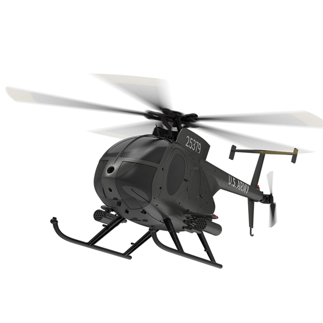 F119S MD500 RC Hubschrauber, 1/16 250 Klasse Ferngesteuertes Helicopter, 2.4G 9CH RC Kleiner Vogel Militär Hubschrauber Spielzeug Geschenk für Erwachsene - RTF