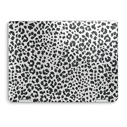 Image of MightySkins Carbon Fiber Skin Compatible with HP Spectre x360 14 inch (2022) Full Wrap Kit - Snow Leopard Print | Protective, Durable Textured Carbon Fiber Finish | Easy to Apply | Made in The USA