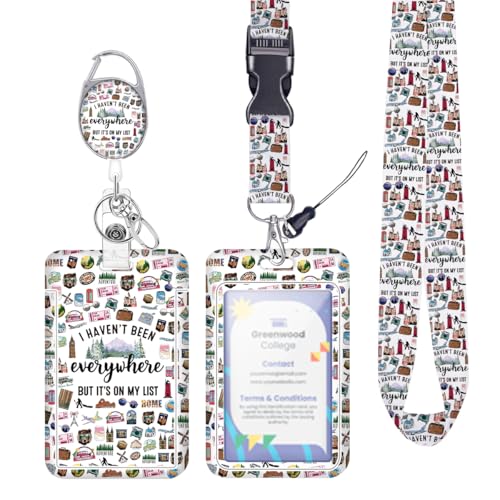 Porte-badge d'identification avec cordon amovible et enrouleur rétractable vertical pour voyage