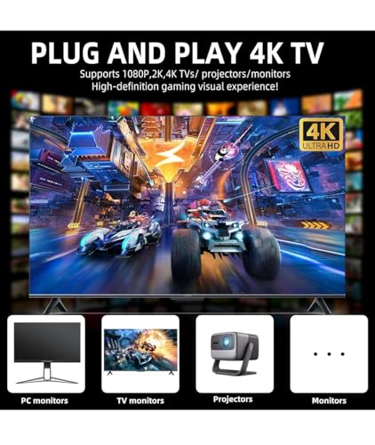 Image of SSR New Retro Game Console, Nostalgia Gaming Stick, Classic Video Games with 4K HDMI, 20,000+ Games and 19 Emulators, Upgraded Dual 2.4G Wireless Controllers 64GB