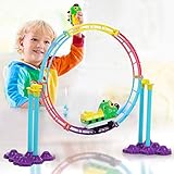 【DIY Montage Spielzeug Spielset】 - Runde 3D-DIY-Achterbahnschienen bieten Kindern selbst zusammengestellten Spaß. Entwickeln Sie die Fähigkeit und das Interesse der Kinder am Auto. Diese herausfordernde Aufgabe hilft ihnen, ihre Problemlösungs- und Motorikfähigkeiten zu verbessern.