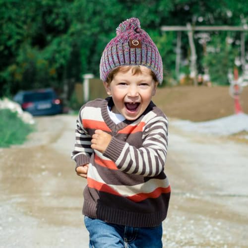 Gorro de invierno para niños conjunto de guantes bufanda y mitones 2